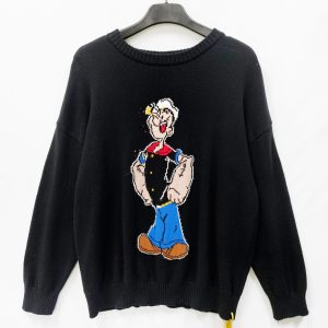 Men's cartoon jacquard pullover sweater