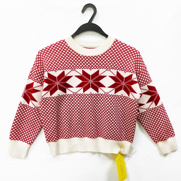 Girls' jacquard sweater