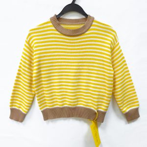 Girls' striped knitted sweater