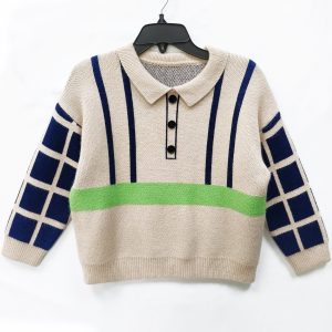 Children's lapel pullover sweater
