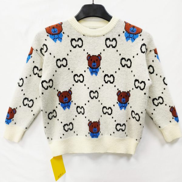 Boys' letter jacquard pullover sweater