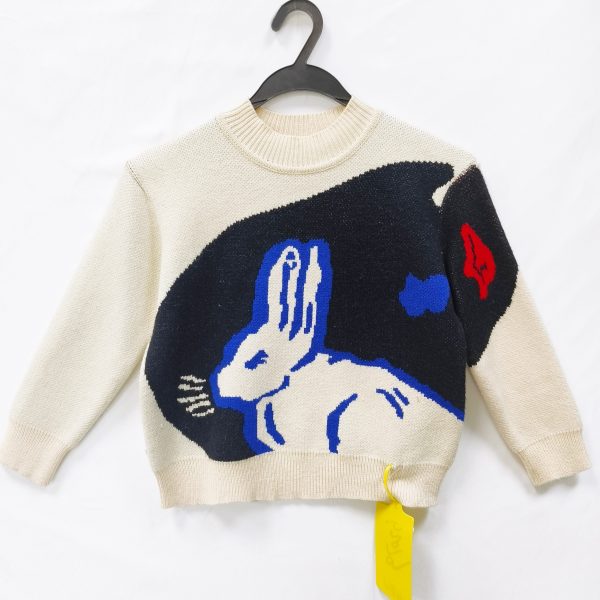 Boys' rabbit jacquard sweater