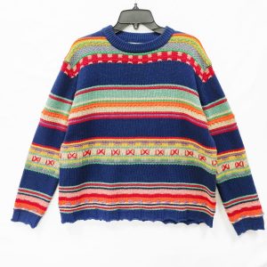 Women's round neck striped sweater