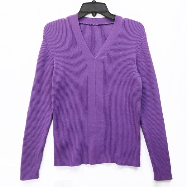Customized Women's V-neck Knitted Pullover Sweater