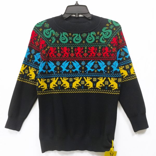 Women's round neck jacquard knitted pullover sweater