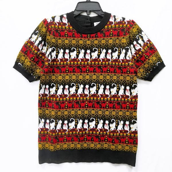 Jacquard Knitted Pullover T-shirt