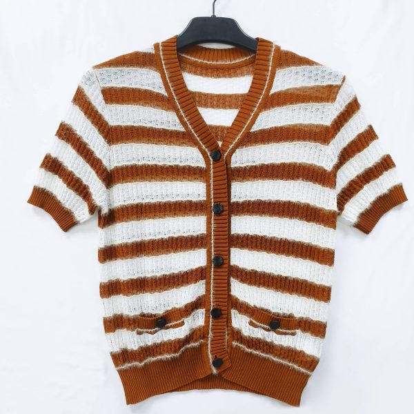 Mohair knitted short sleeved cardigan, knitting factory