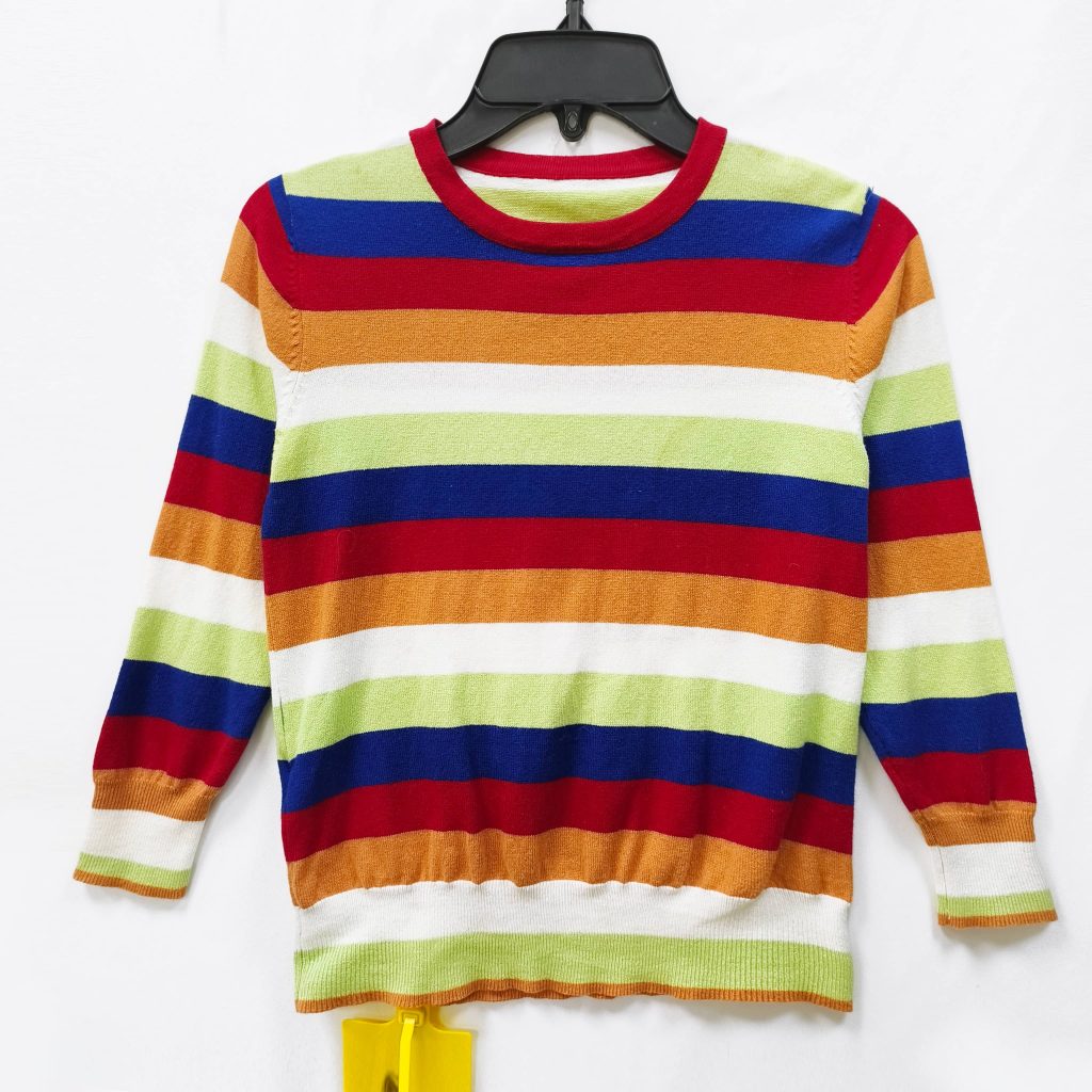Children's colorful striped sweater pullover