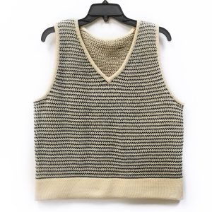 knitted stripe vest