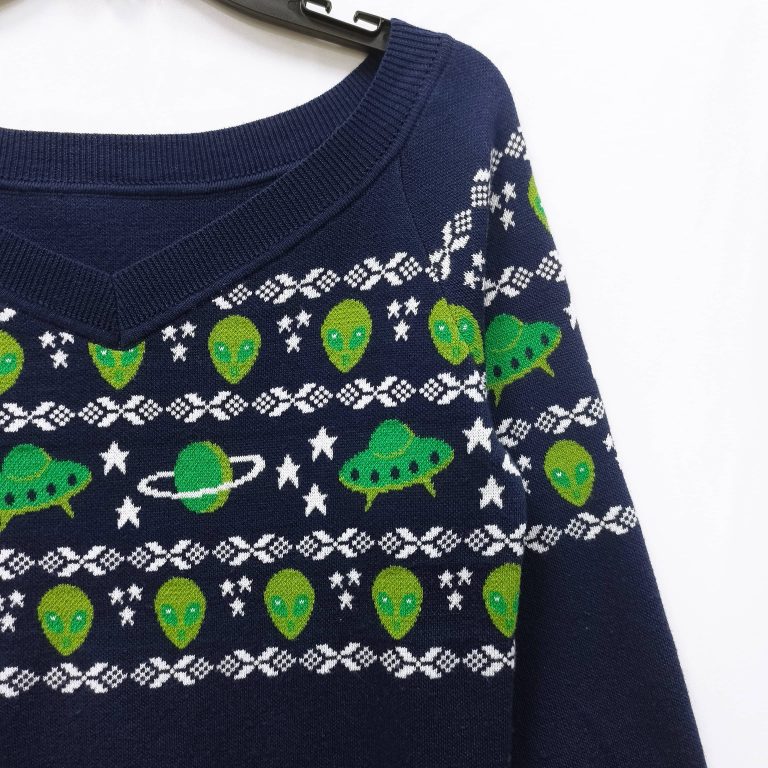 univerzální svetr na zakázku, název společnosti s pleteným zbožím, personalizované vánoční svetry