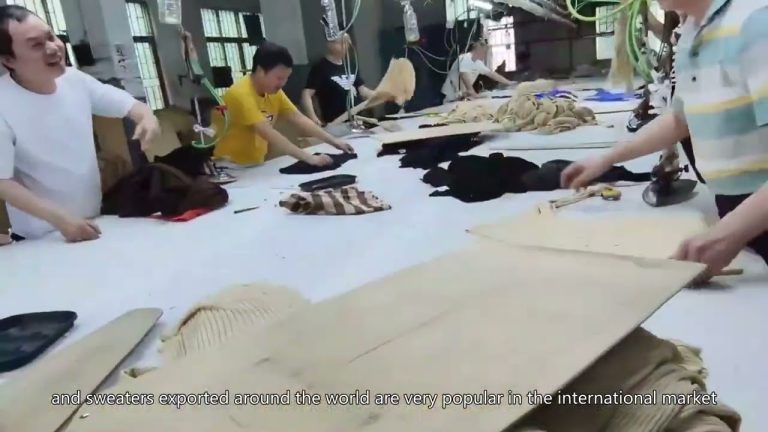 pulóvergyártás, kötött gyár, pulóverkészítő Kínában